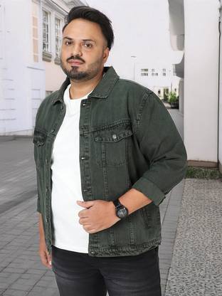 Urbano Plus Full Sleeve Solid Men Denim Jacket