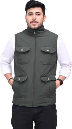 pankhu Sleeveless Solid Men Jacket