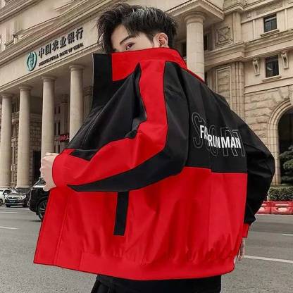 AZYHUB Full Sleeve Colorblock Men Jacket