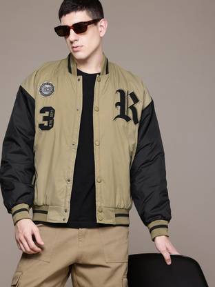 Roadster Full Sleeve Solid Men Varsity  Jacket