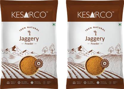 KESARCO Jaggery Gur Powder 1kg, Healthy Substitute to White Sugar, Sulphate Free Jaggery Powder Jaggery