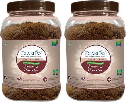 DiaBliss Low Glycemic Index GI Jaggery Powder - Pack of 2 Powder Jaggery
