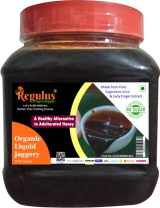regulus Organic Liquid Jaggery | Sugarcane Syrup | Chemical-Free | 1 kg Liquid Jaggery