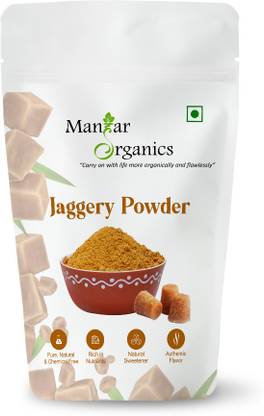ManHar Organics Natural Jaggery Powder 100gm | Gud Powder | Unadulterated Powder Jaggery
