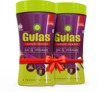Sunraja Gulas Jaggery Powder, Plastic bottle Powder Jaggery