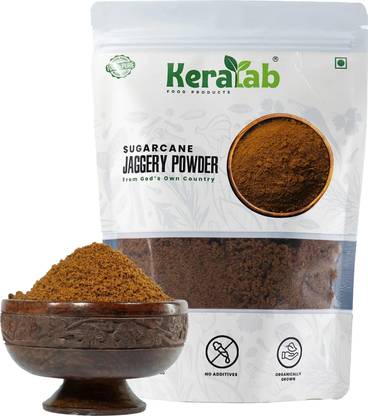 KERALAB Organic Sugarcane Jaggery Powder 250Gm |Farm Fresh & Natural Sweetener Powder Jaggery