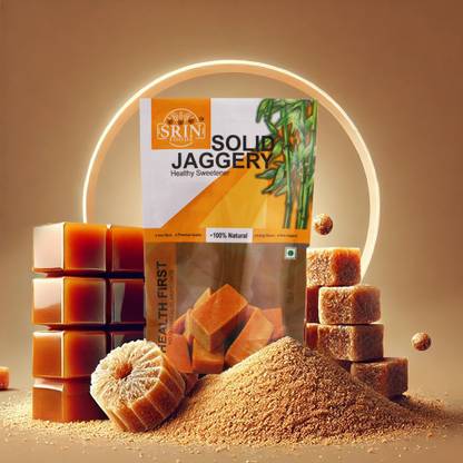 SRIN Solid Jaggery, Healthy Sugar Substitutes, Free from Chemicals & Clarificants Cubes Jaggery