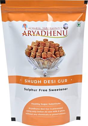 aryadhenu SHUDH DESI GUR 300gm Cubes Jaggery