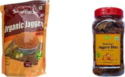 Swarnaras Daily Wellness Combo Pack of 2 Powder + Block Jaggery