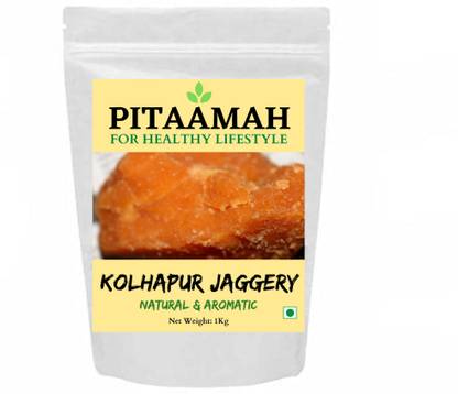 pitaamah sugarcane Jaggery |1kg | Desi Gud | Natural & Aromatic Cubes Jaggery
