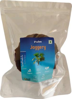 FarmProdcts Natural Palm Jaggery 1 kg | 100% Raw and Pure Palm Sugar/Karupatti - Daily Fresh Block Jaggery