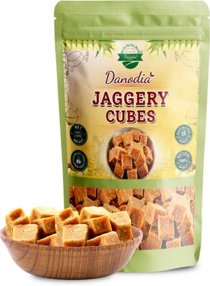 Danodia Foods Organic Brown Jaggery Cubes | Natural Sugarcane Sweetener, No Additives Cubes Jaggery