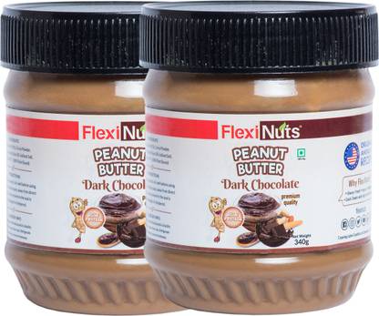 FLEXINUTS Dark Chocolate Protein Peanut butter Zero Cholesterol 100% plant based