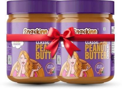 snackinn Peanut Butter Combo Pack Classic Crunchy | 2 Jars 500g Each