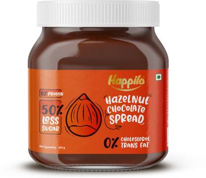 Happilo Chocolate Hazelnut Spread, Low Carb Chocolate Dessert Spread, Smooth & Delicious
