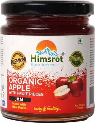 Himsrot Organic Apple Jam with Real Fruit Pieces Marmalade For Breakfast