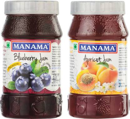 MANAMA Blueberry Jam and Apricot Jam