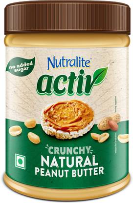 Nutralite Activ Peanut Butter, Plant based protein source, Natural Crunchy