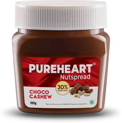 PUREHEART Nut Spread Choco Cashew - Nutty Chocolate Cashew Spread for Breakfast, Bread/