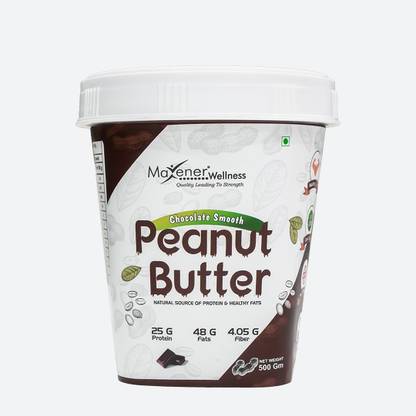 Maxener Wellness Peanut Butter, 500G, Chocolate Smooth