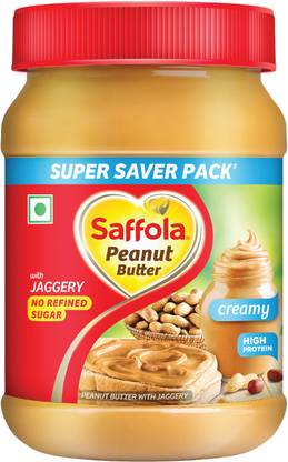 Saffola Peanut Butter with Jaggery, Creamy, High Protein, No Refined Sugar