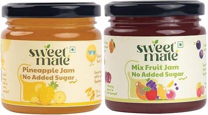 Sweetmate No Added Sugar MixFruits and Pineapple Combo Pack Jam