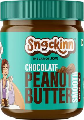 snackinn CHOCOLATE SMOOTH PEANUT BUTTER (350 GM,PACK OF 1)