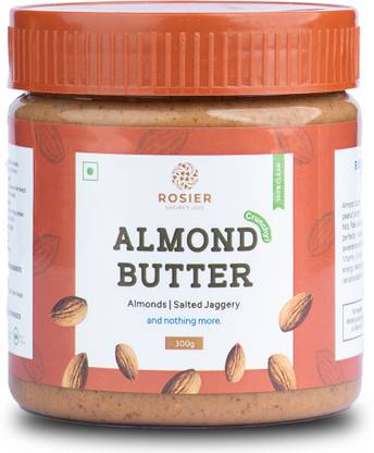 ROSIER Almond Butter Crunchy | Crunchy | High Protein | Roasted Almonds Salted Jaggery|
