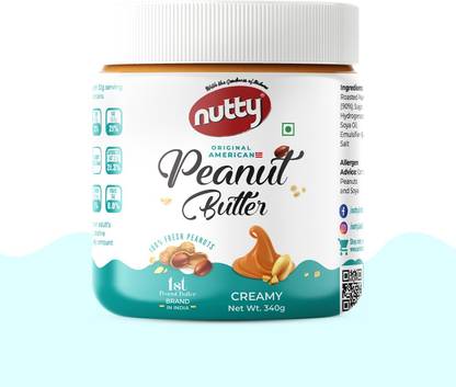 Nutty Peanut Butter Creamy, From Roasted Peanuts, Flavored Peanut Butter 340g