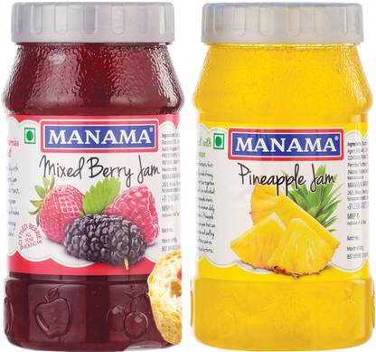 MANAMA Mixed Berry Jam and Pineapple Jam