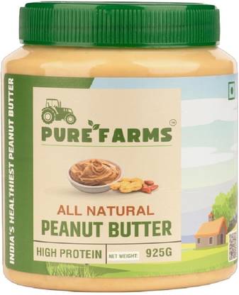 PURE FARMS All Natural, Single Ingredient Peanut Butter Keto-Friendly, Crunchy