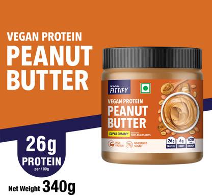 Saffola Fittify Vegan Protein Peanut Butter Super Creamy 340 g