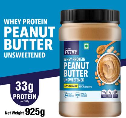 Saffola Fittify Whey Protein Peanut Butter Unsweetended Super Creamy
