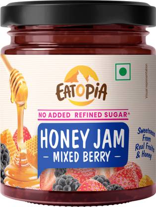 EATOPiA Sugar Free Mixed Berry Honey Jam | Diabetic Friendly | 100% Pure & Natural