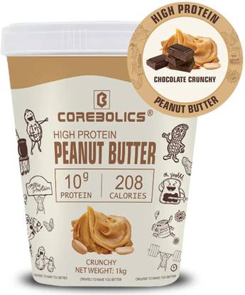 Corebolics High Protein Chocolate Crunchy Peanut Butter |10g Protein | 208 Calories