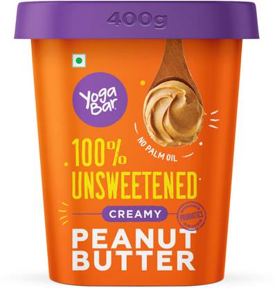 Yogabar Unsweetened Creamy Peanut Butter