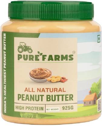 PURE FARMS All Natural, Single Ingredient Peanut Butter Keto-Friendly, Crunchy