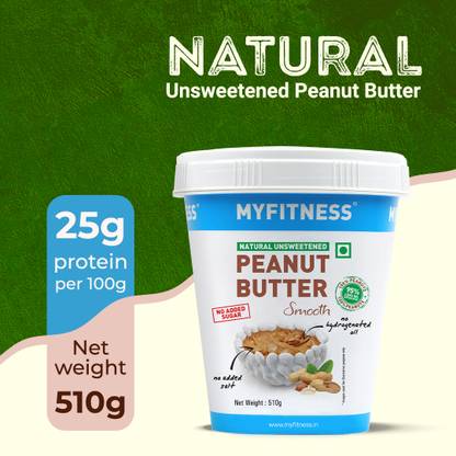 MYFITNESS All Natural Unsweetened Peanut Butter Smooth