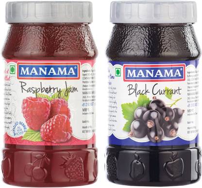 MANAMA Raspberry Jam and Black Currant Jam