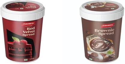 mavee's Red Velvet & Brownie Spread Paste - Premium Toppings, Baking Solutions