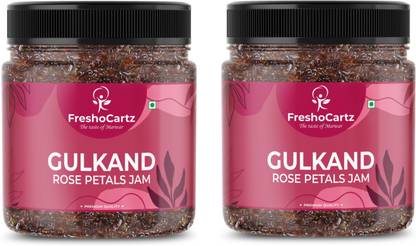 FreshoCartz Organic Gulkand (Made with Rose Petals and Mishri) 500g*2 Jar | Rose Petal Jam