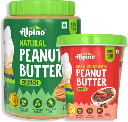 ALPINO High Protein Natural and Dark Chocolate Peanut Butter Combo