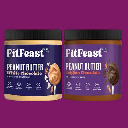 FitFeast White Chocolate and Belgian Chocolate Peanut Butter