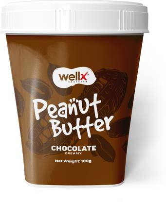 Wellx Brothers Chocolate Creamy Roasted Peanut Butter With High Protein & Rich Fiber