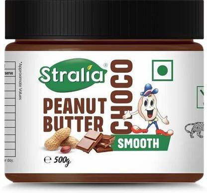 STRALIA Organic Choco Peanut Butter, Made with 100% Organic Peanuts (SMOOTH, 500g)