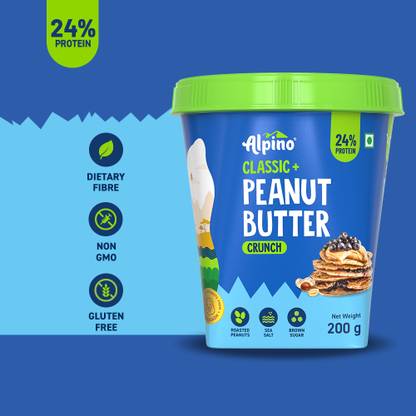 ALPINO Classic Peanut Butter Crunch - Roasted Peanuts,24g Protein