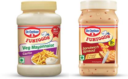 FUNFOODS cheese n chilli + veg garlic mayonnaise