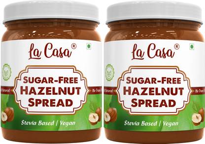 La Casa Sugar-Free Hazelnut Chocolate Spread | Stevia Based | Combo of 2 |