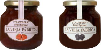 La Vieja Fabrica Strawberry Jam and Blackberry Jam (Each 350gm)-Combo Pack