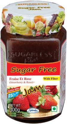 Sugarless Bliss Sugar Free Strawberry Jam With Fibre- 300Gm